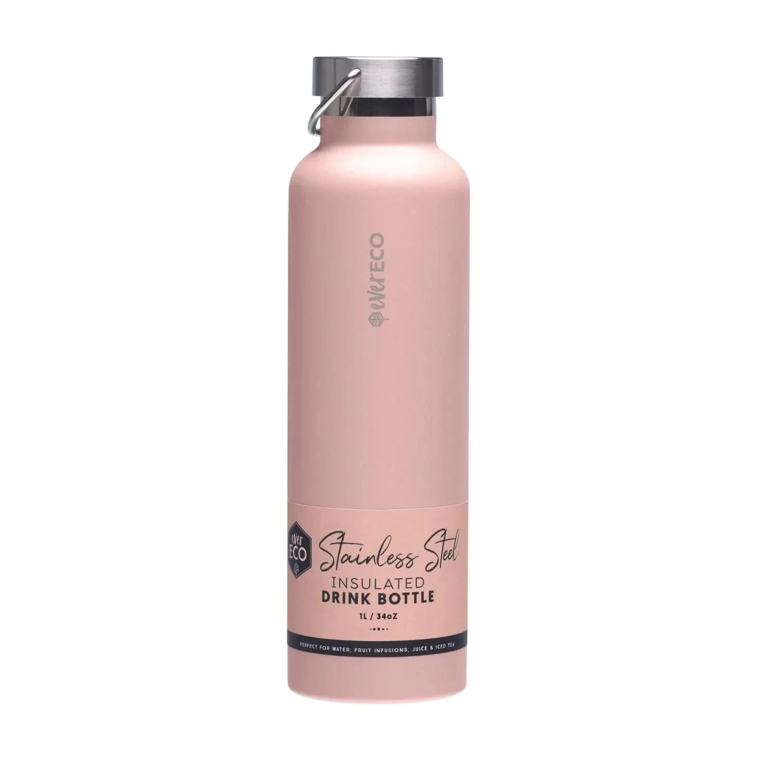 1L Insulated Stainless Steel Bottle - Rose