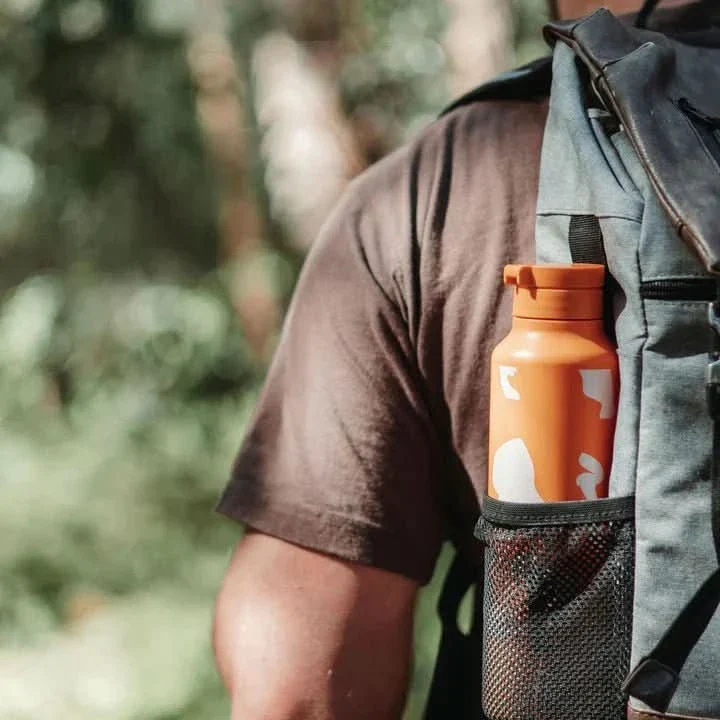 750ml Sugarcane Drink Bottle - Retro Orange - Image 3