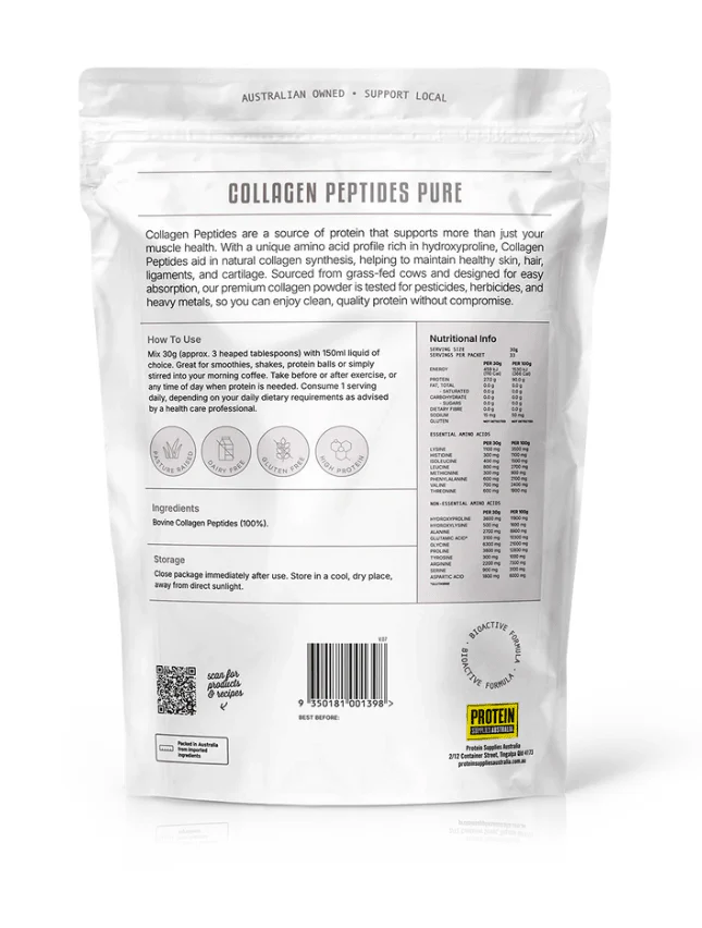 Grass Fed Collagen Peptides - Pure - 1kg - Image 2