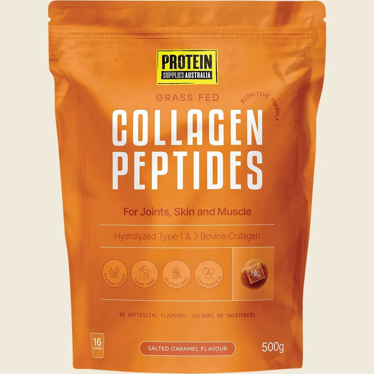 Grass Fed Collagen Peptides - Salted Caramel - 500g - Image 3