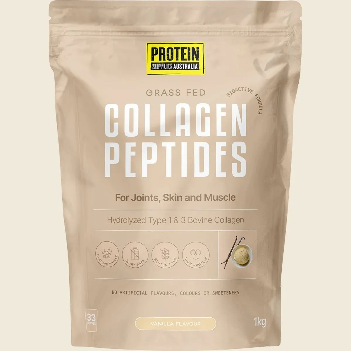 Grass Fed Collagen Peptides - Vanilla - 1kg - Image 3