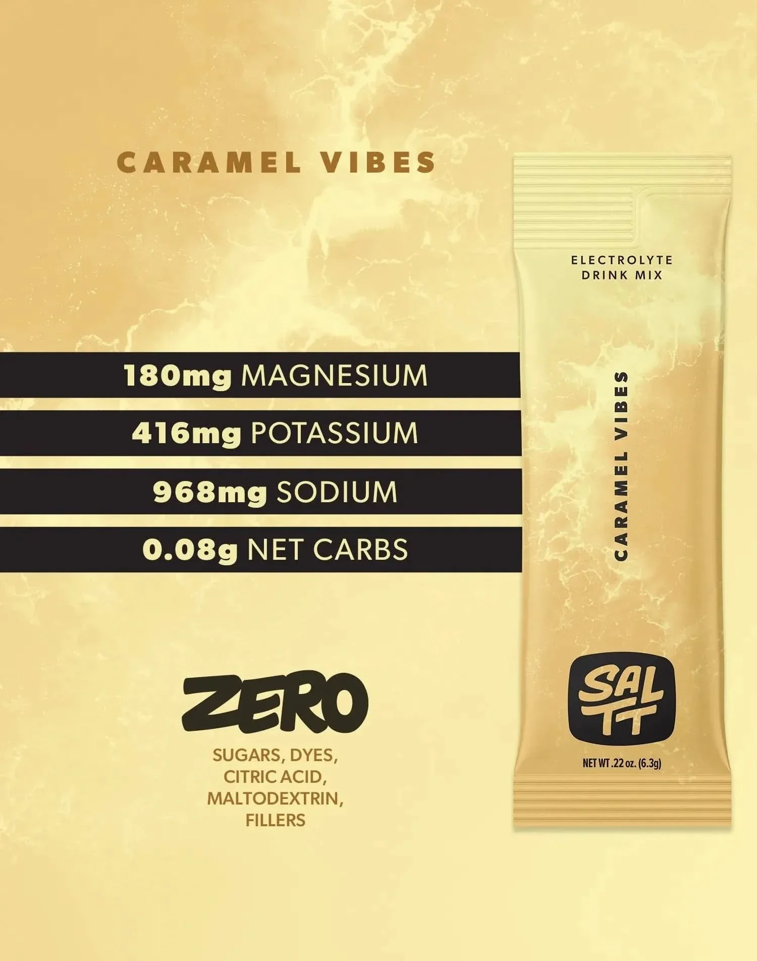 Caramel Vibes Electrolyte Drink Mix - 30 Sticks - Image 4