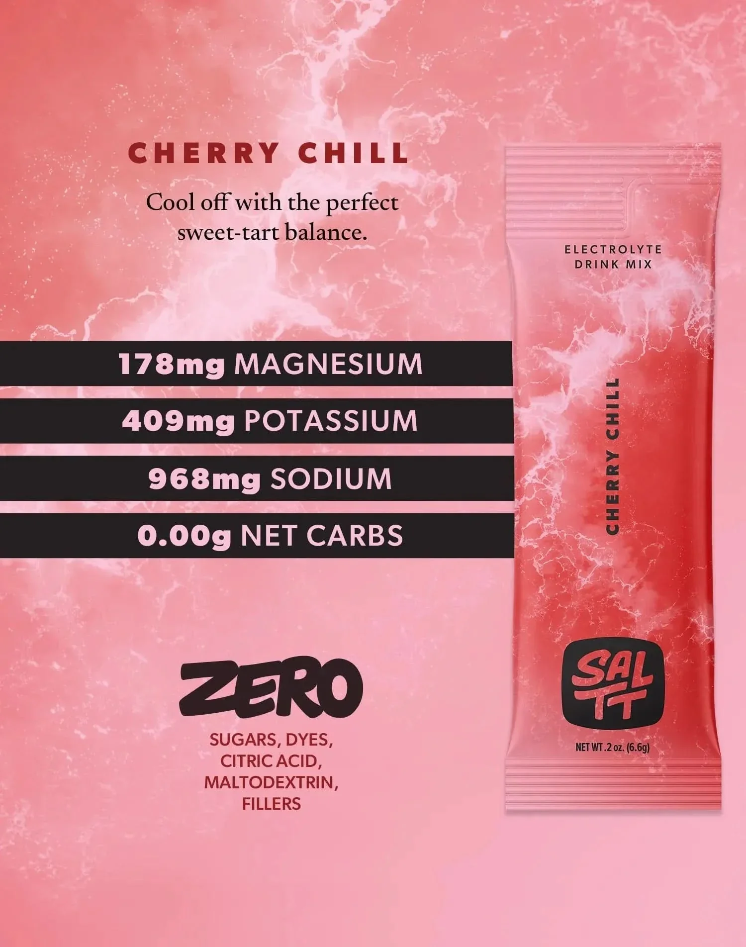 Cherry Chill Electrolyte Drink Mix - 30 Sticks - Image 3