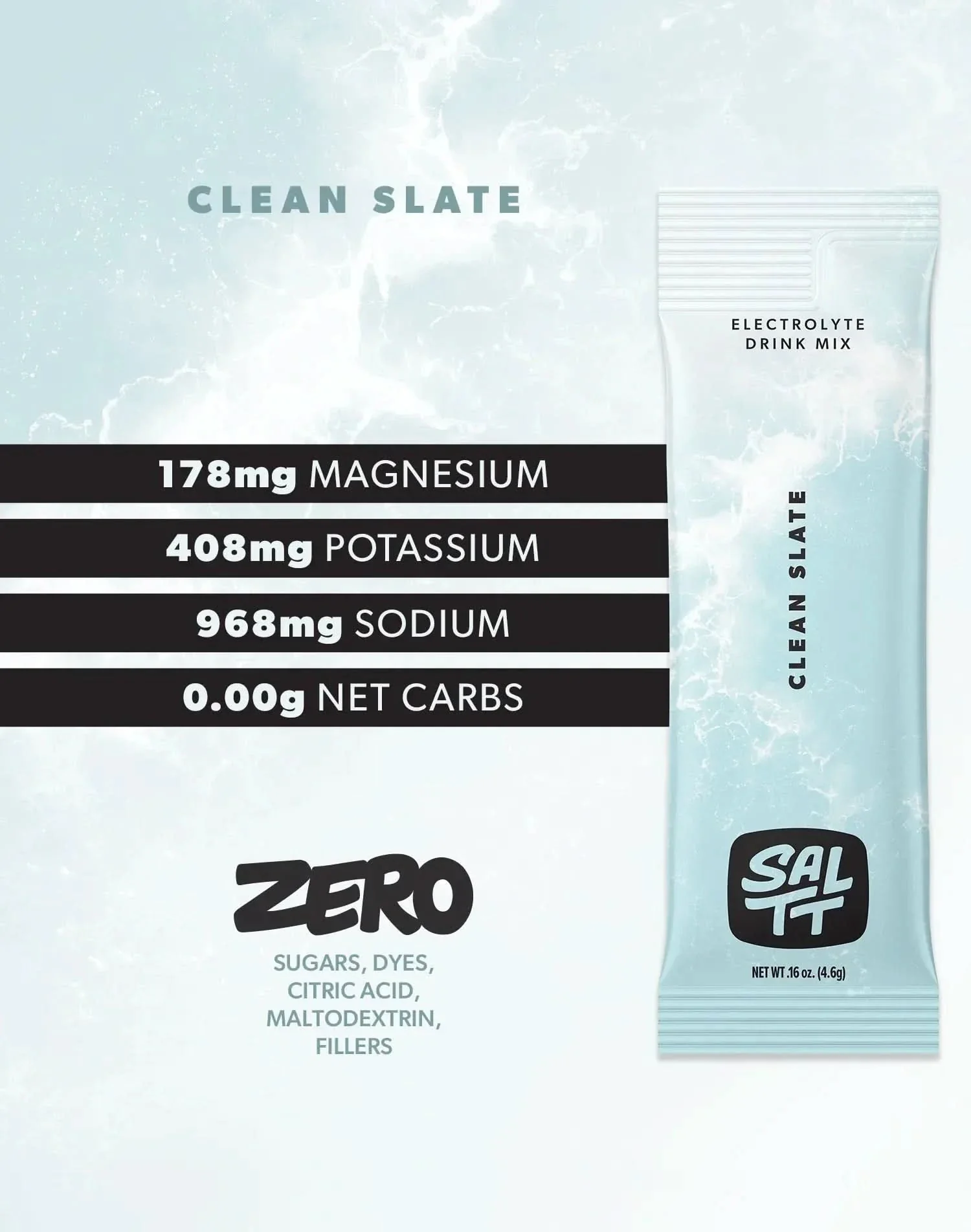 Clean Slate (Unflavoured) Electrolyte Drink Mix - 30 Sticks - Image 6
