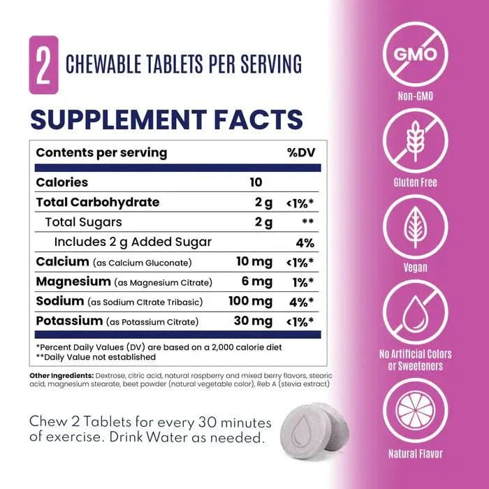 FastChews - Chewable Electrolytes - Mixed Berry - 25 Serves - Image 2