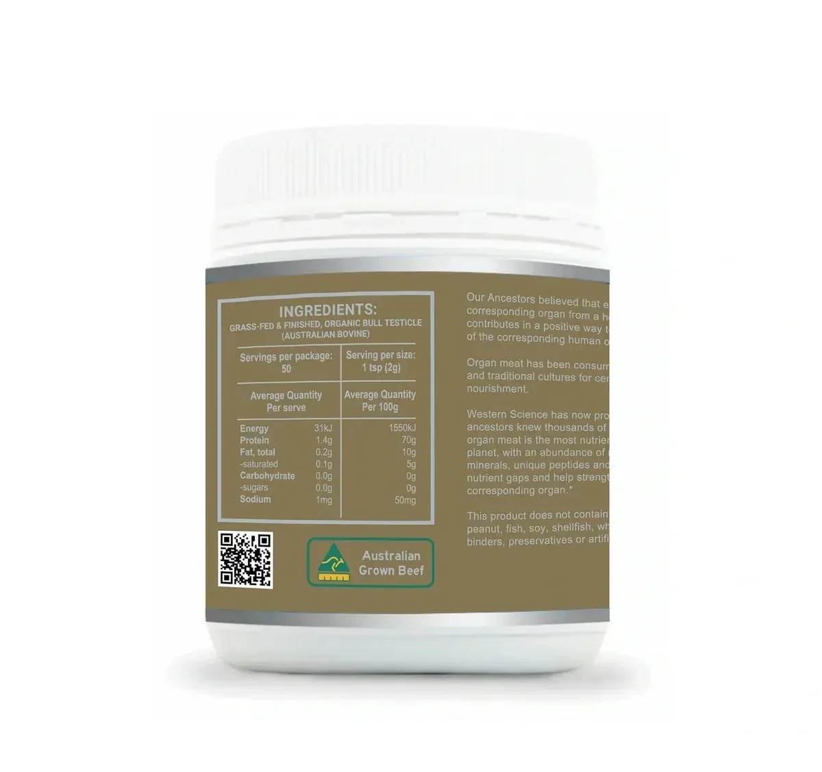 Organic Bull Testicle Powder - 60g - Image 3