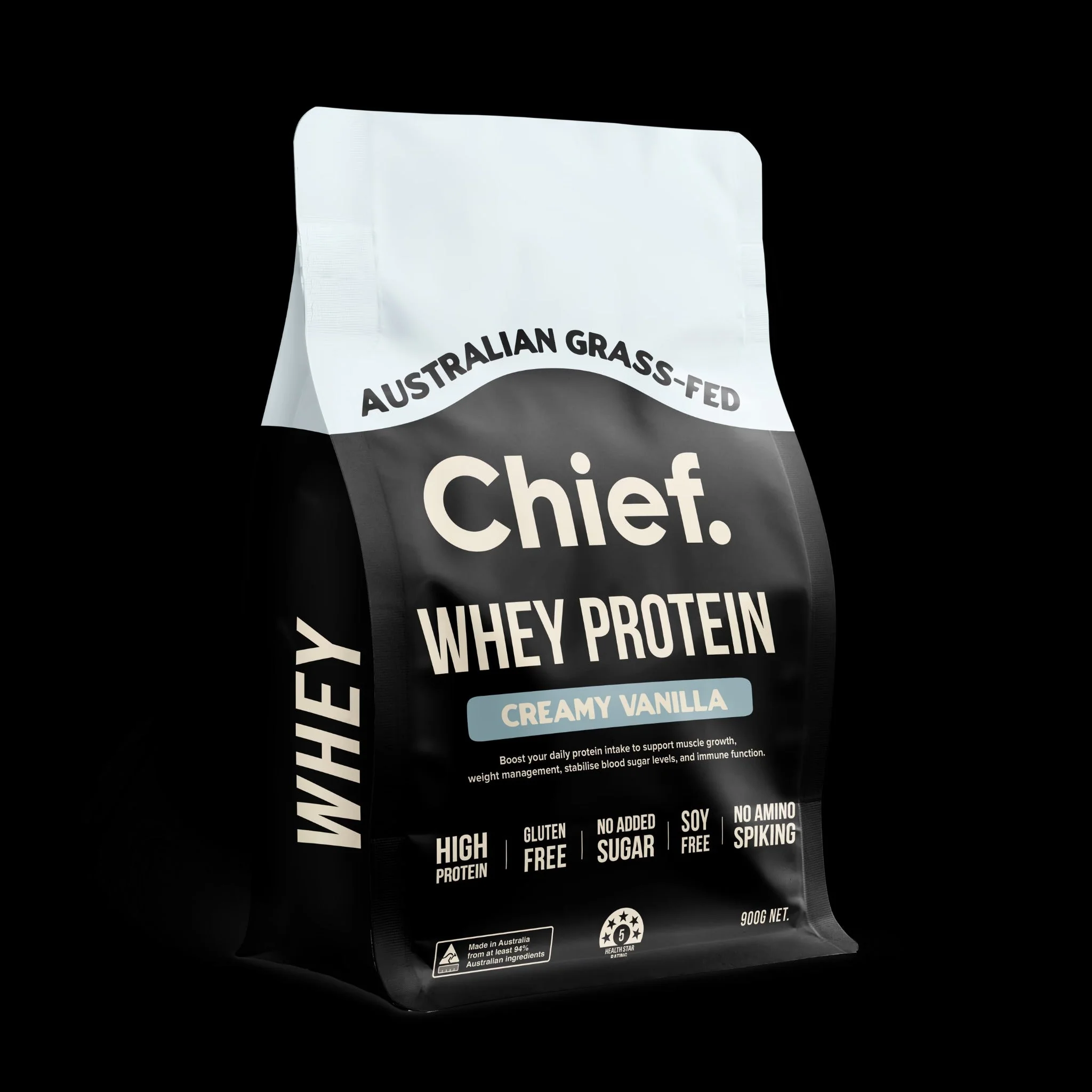 Grass-fed Whey Protein Powder - Creamy Vanilla - 900g - Image 8