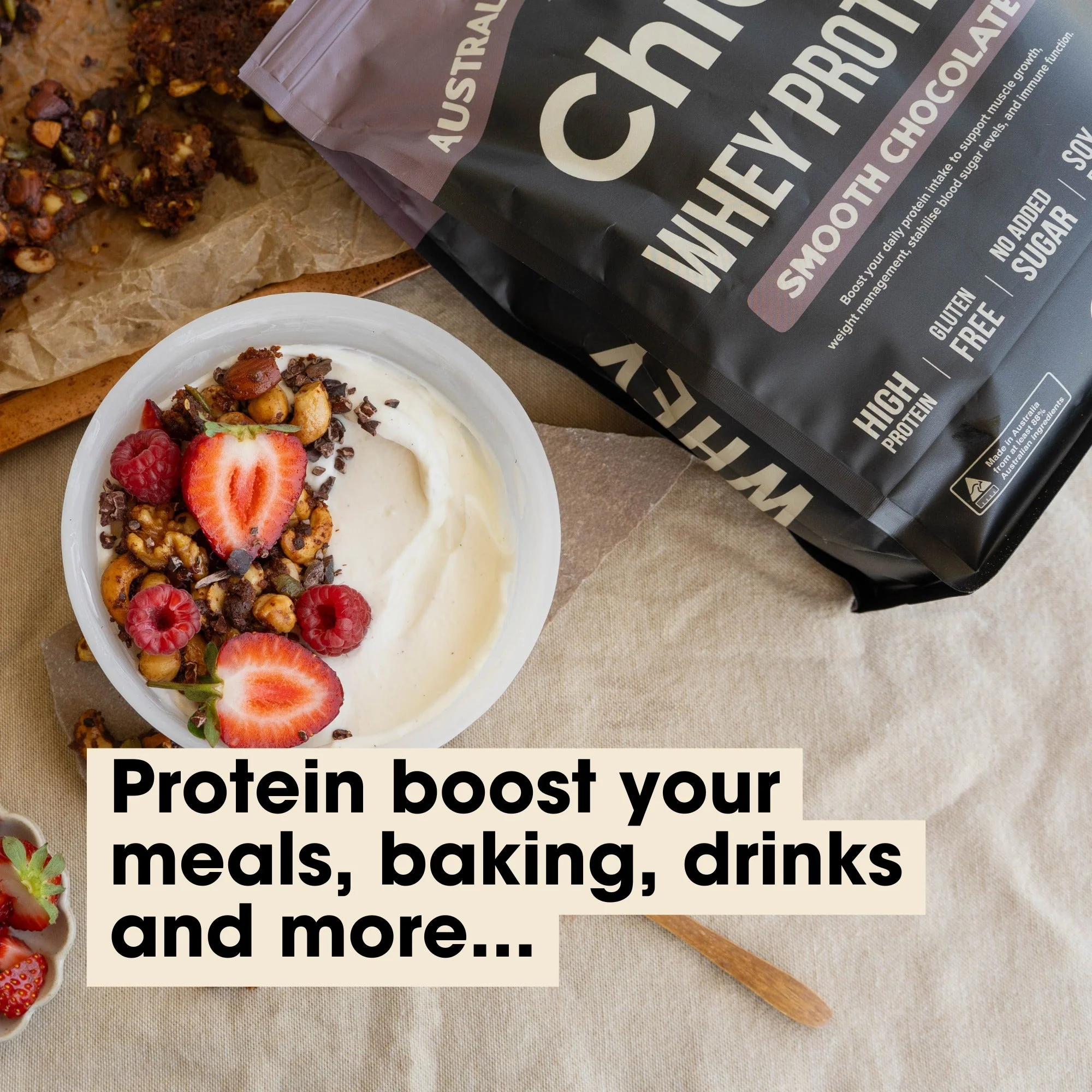 Grass-fed Whey Protein Powder - Smooth Chocolate - 900g - Image 6