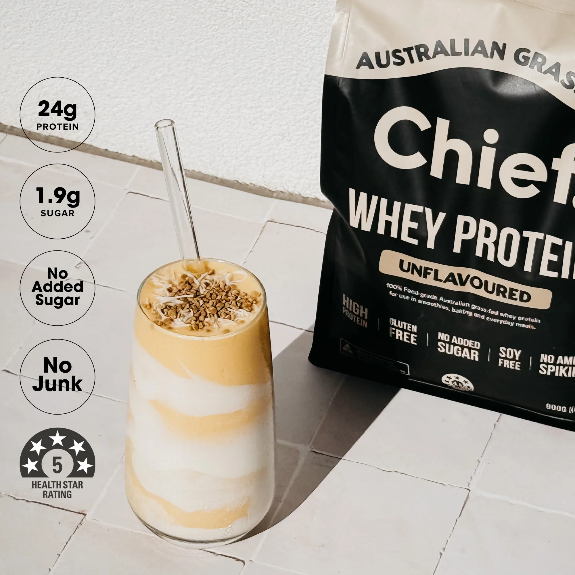 Grass-fed Whey Protein Powder - Unflavoured - 900g - Image 7