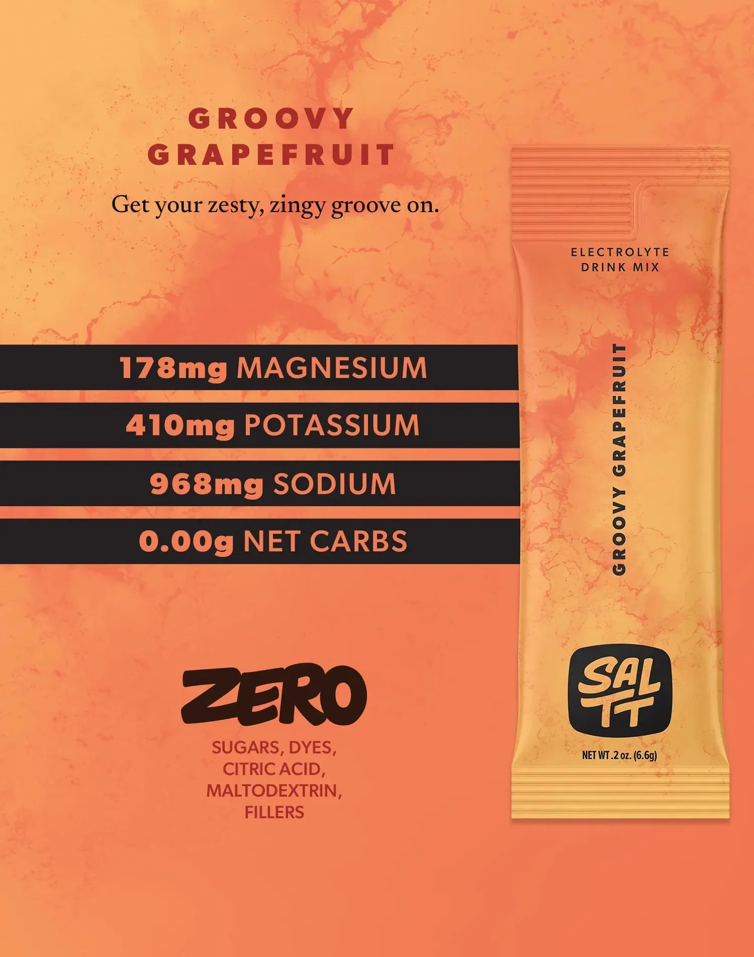 Groovy Grapefruit Electrolyte Drink Mix - 30 Sticks - Image 3