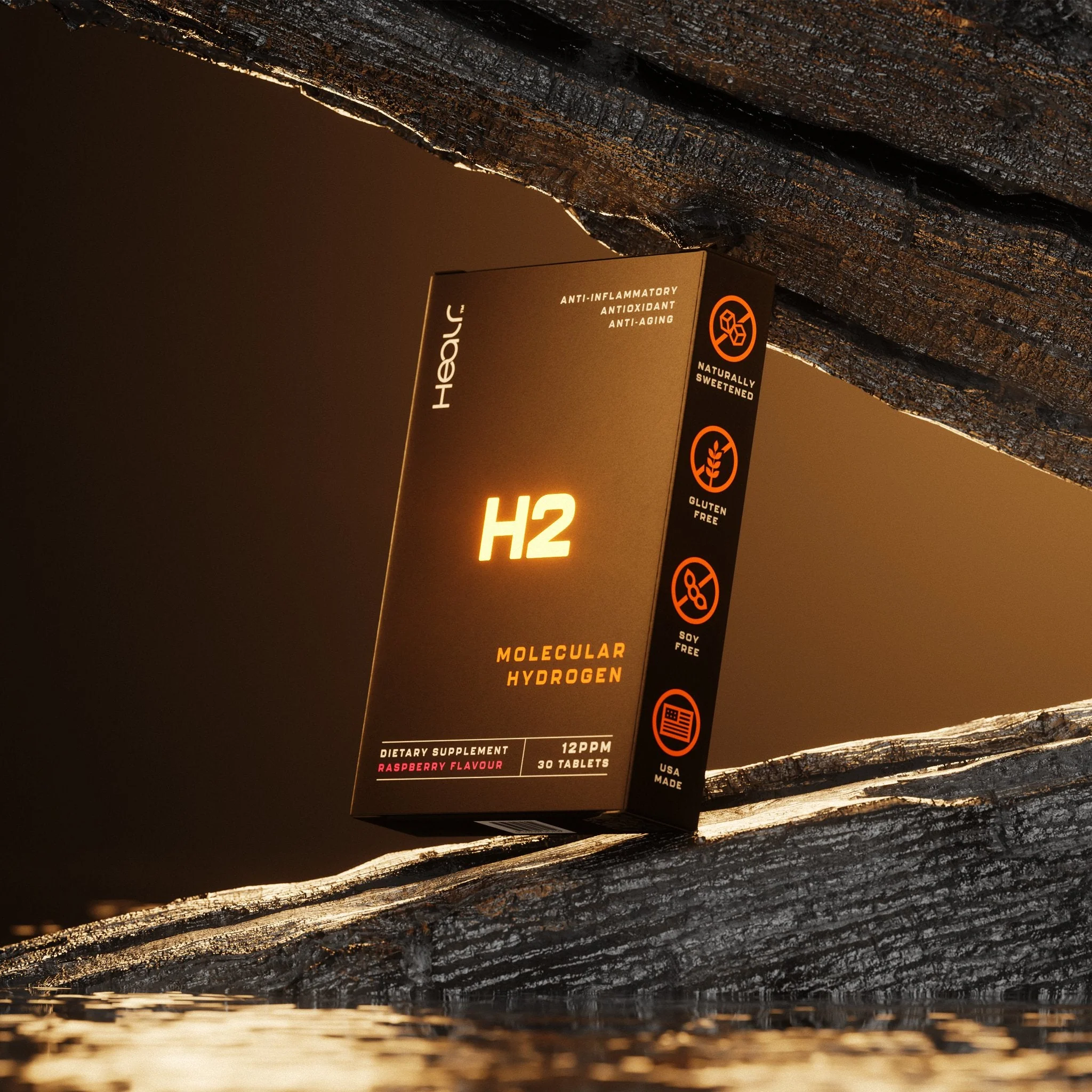 H2 Hydrogen Water - Raspberry - 30 Tablets - Image 3