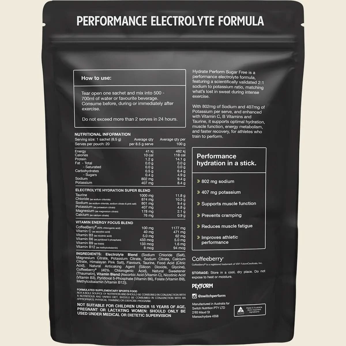 Hydrate Perform - Kiwi Watermelon - 20 Sticks - Image 2