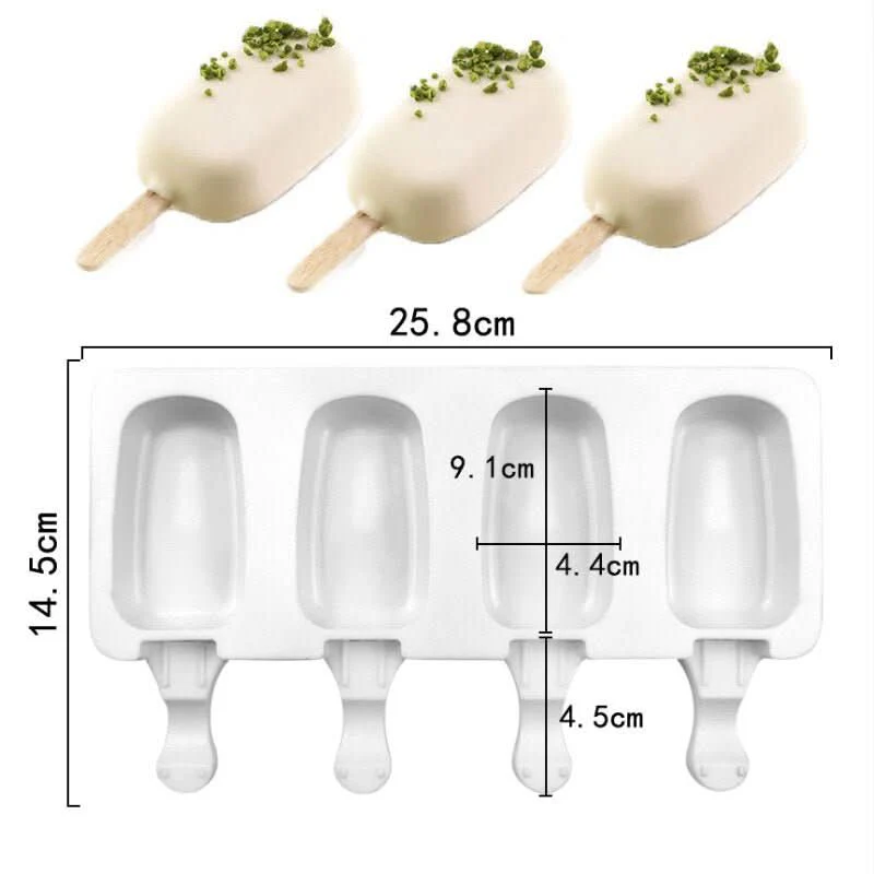 Ice Cream/Popsicle Mould - Large Ellipse + 50 Sticks - Image 8