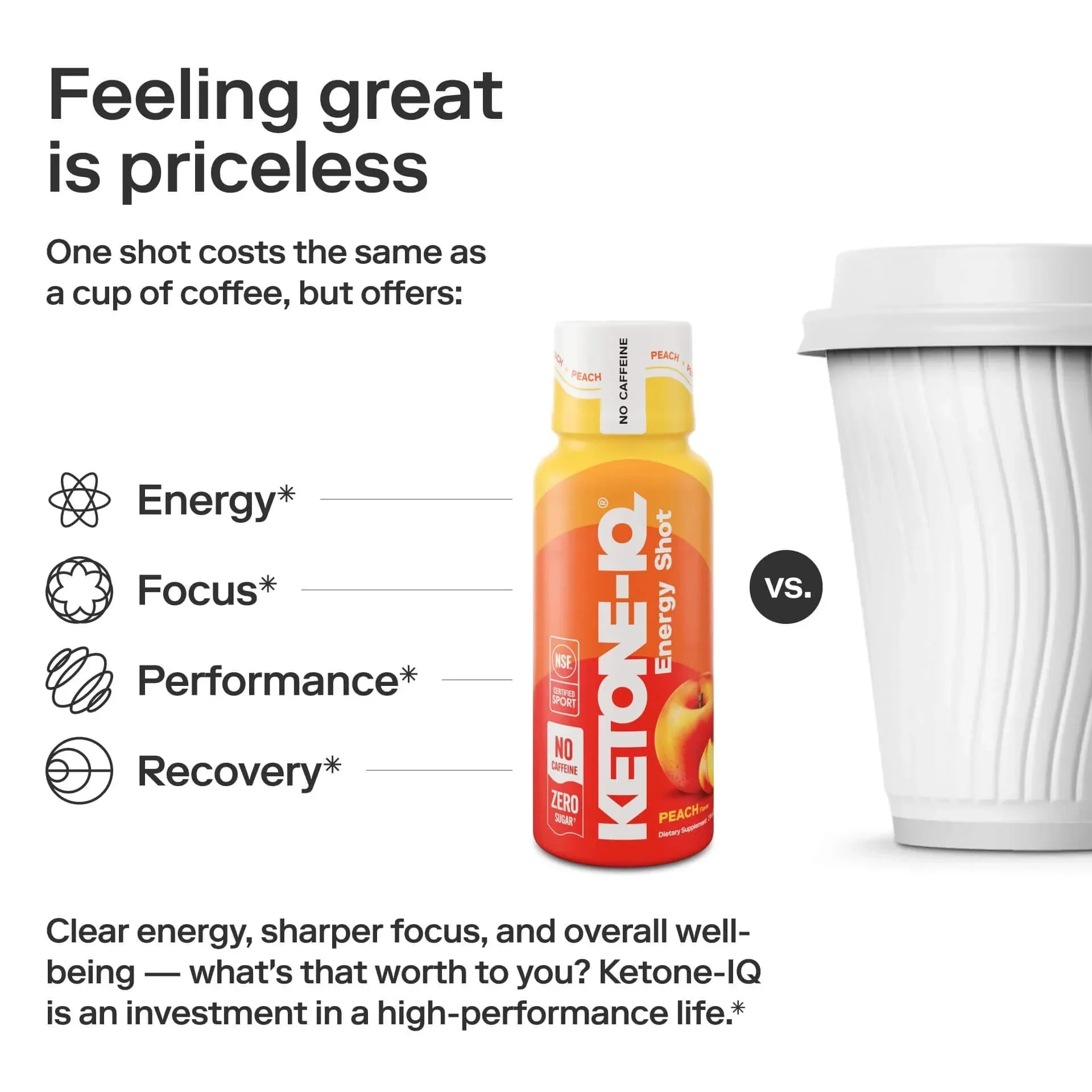 Ketone-IQ - Energy Shot - Peach - Caffeine Free - 59ml x 6 - Image 4