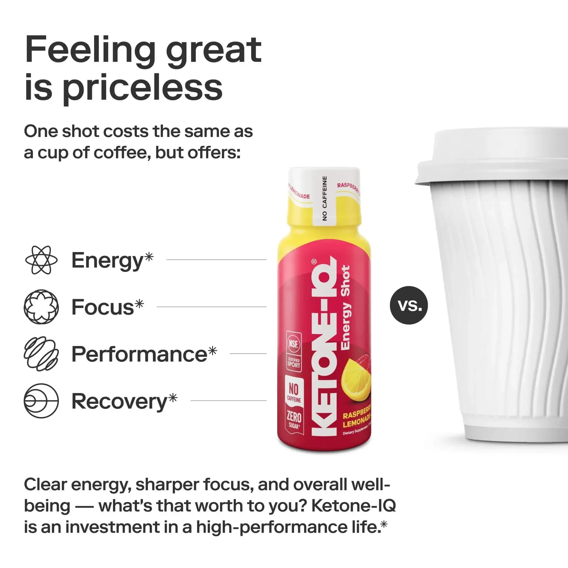 Ketone-IQ - Energy Shot - Raspberry Lemonade - Caffeine Free - 59ml x 6 - Image 3