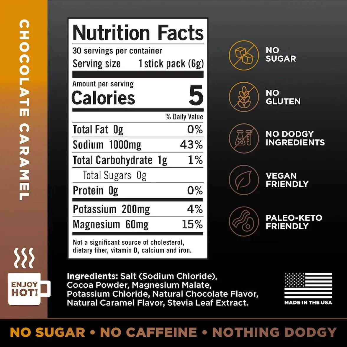 LMNT Chocolate Caramel Electrolyte Mix - 30 Ct - Image 3