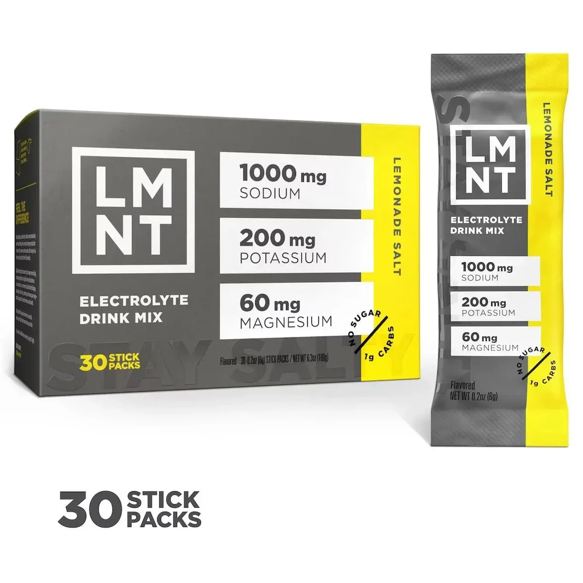 LMNT Lemonade Salt Electrolyte Mix - 30 Ct - Image 2