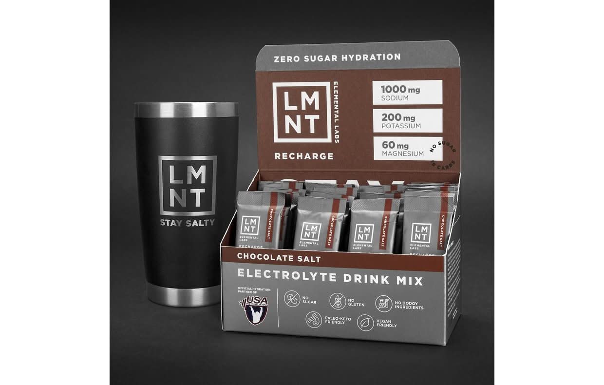 LMNT Chocolate Salt Electrolyte Mix - 30 Ct - Image 3