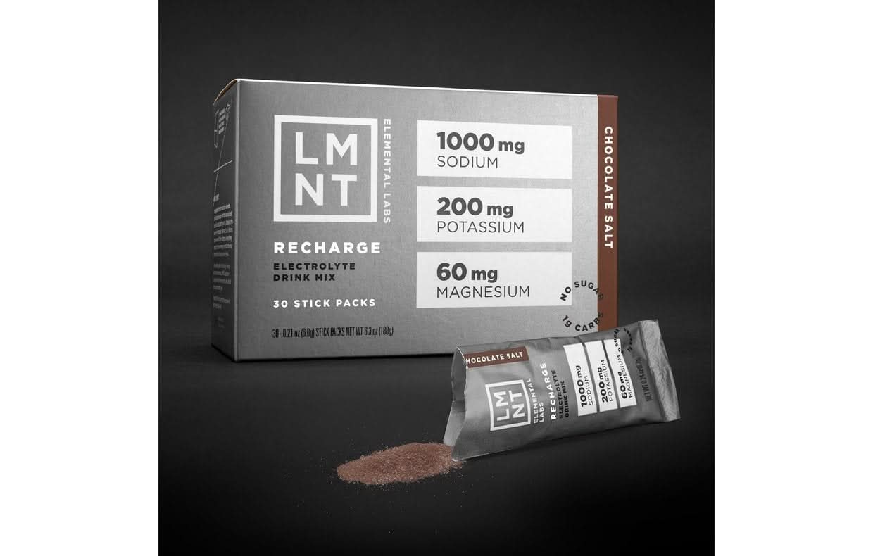 LMNT Chocolate Salt Electrolyte Mix - 30 Ct - Image 4