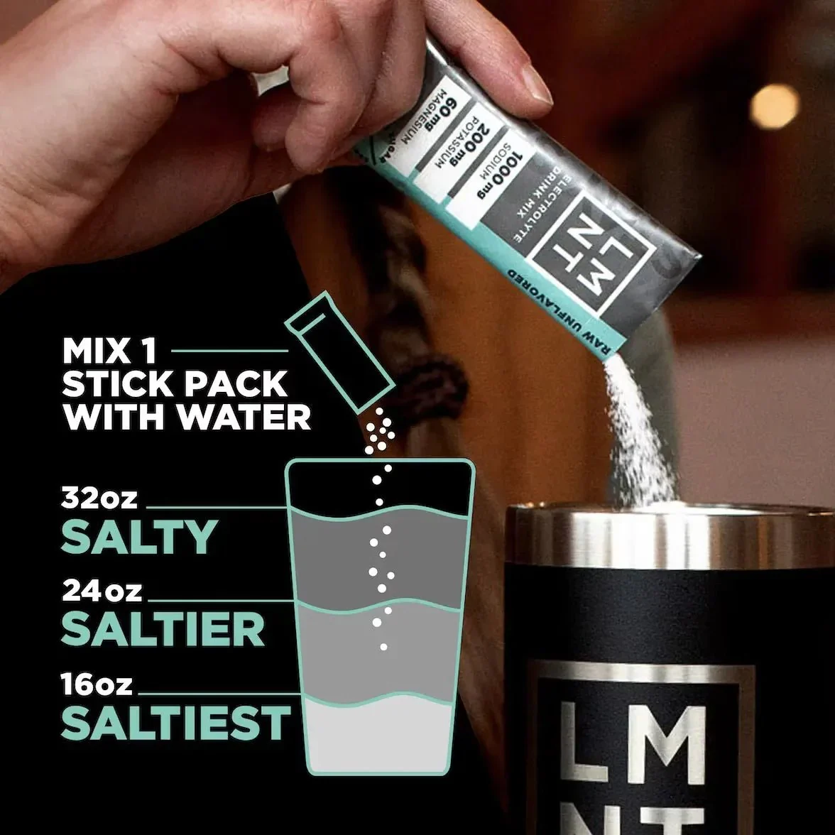 LMNT Raw Unflavoured Electrolyte Mix - 30 Ct - Image 4