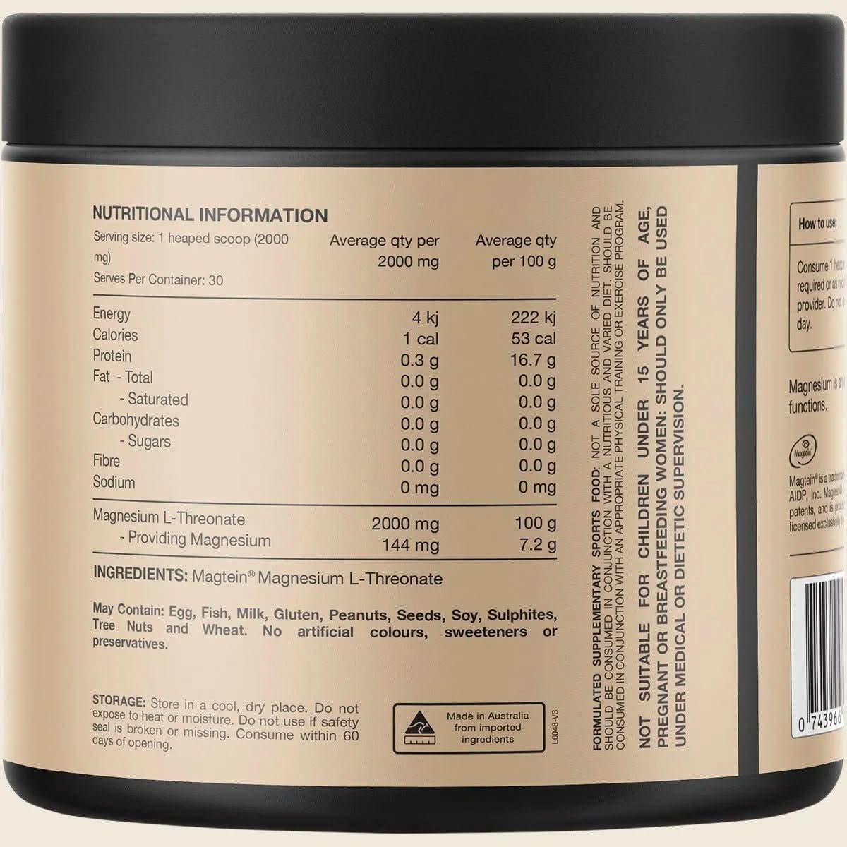 Mag3 - 100% Pure Magnesium L-Threonate - 60g - Image 2