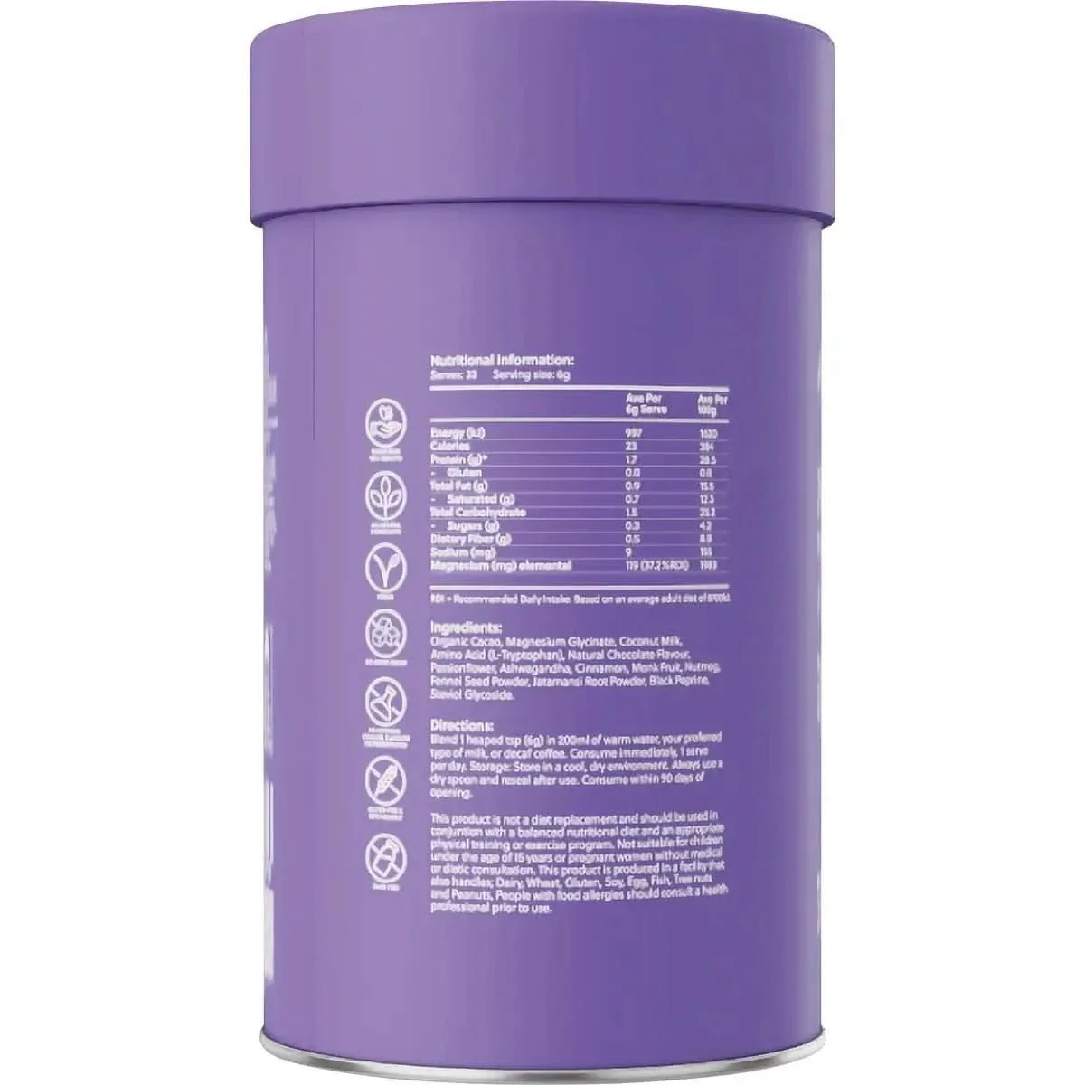 Magnesium Nightly Wellness Drink - Cacao & Chai - 200g - Image 4