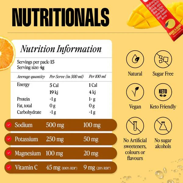 Orange & Mango Electrolyte Drink Mix - 15 Ct - Image 3