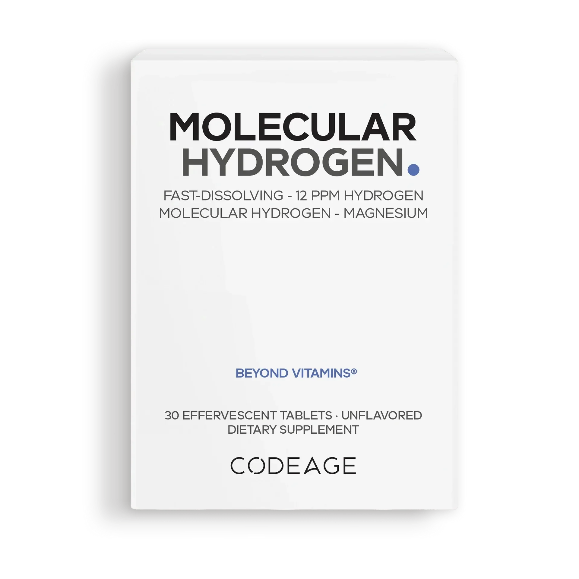 Molecular Hydrogen - Unflavored - 80 mg - 30 Tablets