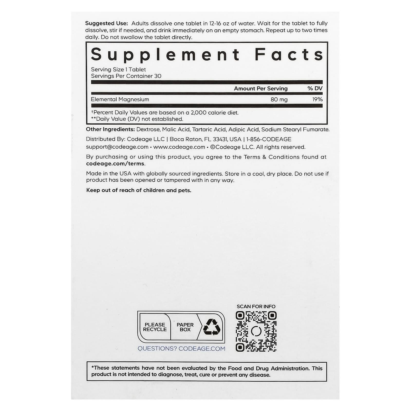 Molecular Hydrogen - Unflavored - 80 mg - 30 Tablets - Image 2