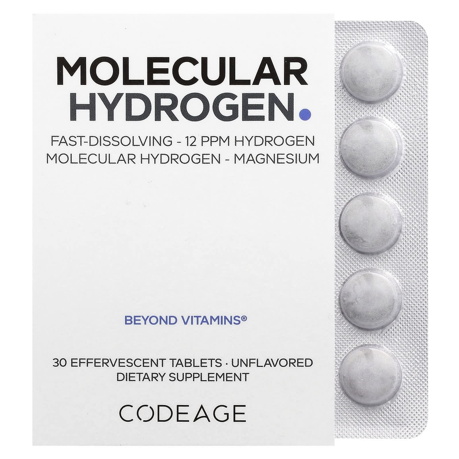 Molecular Hydrogen - Unflavored - 80 mg - 30 Tablets - Image 3