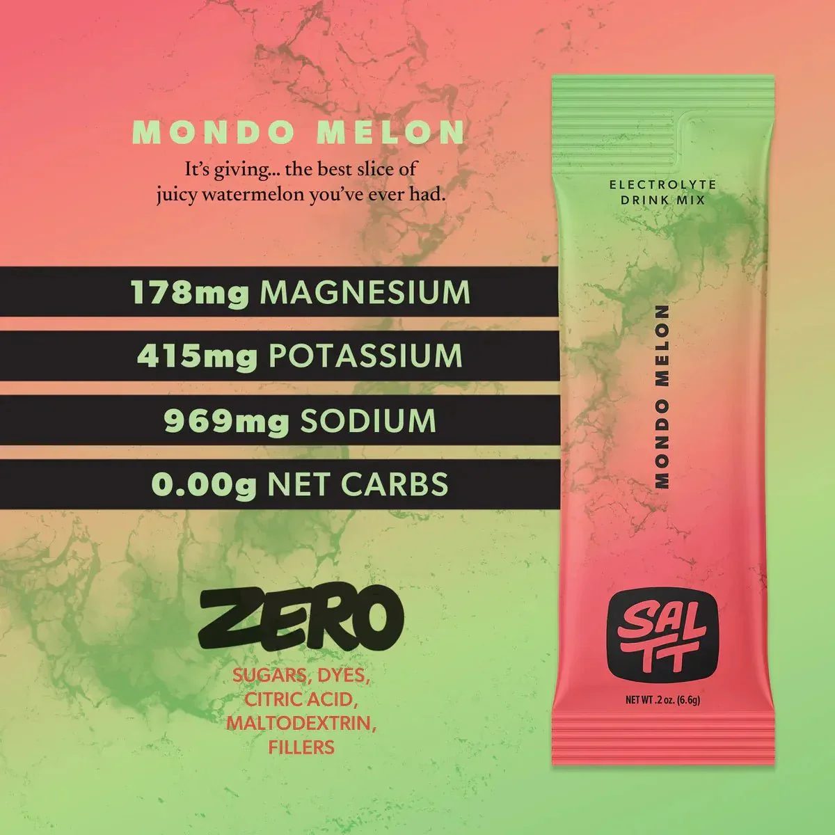 Mondo Melon Electrolyte Drink Mix - 30 Sticks - Image 3