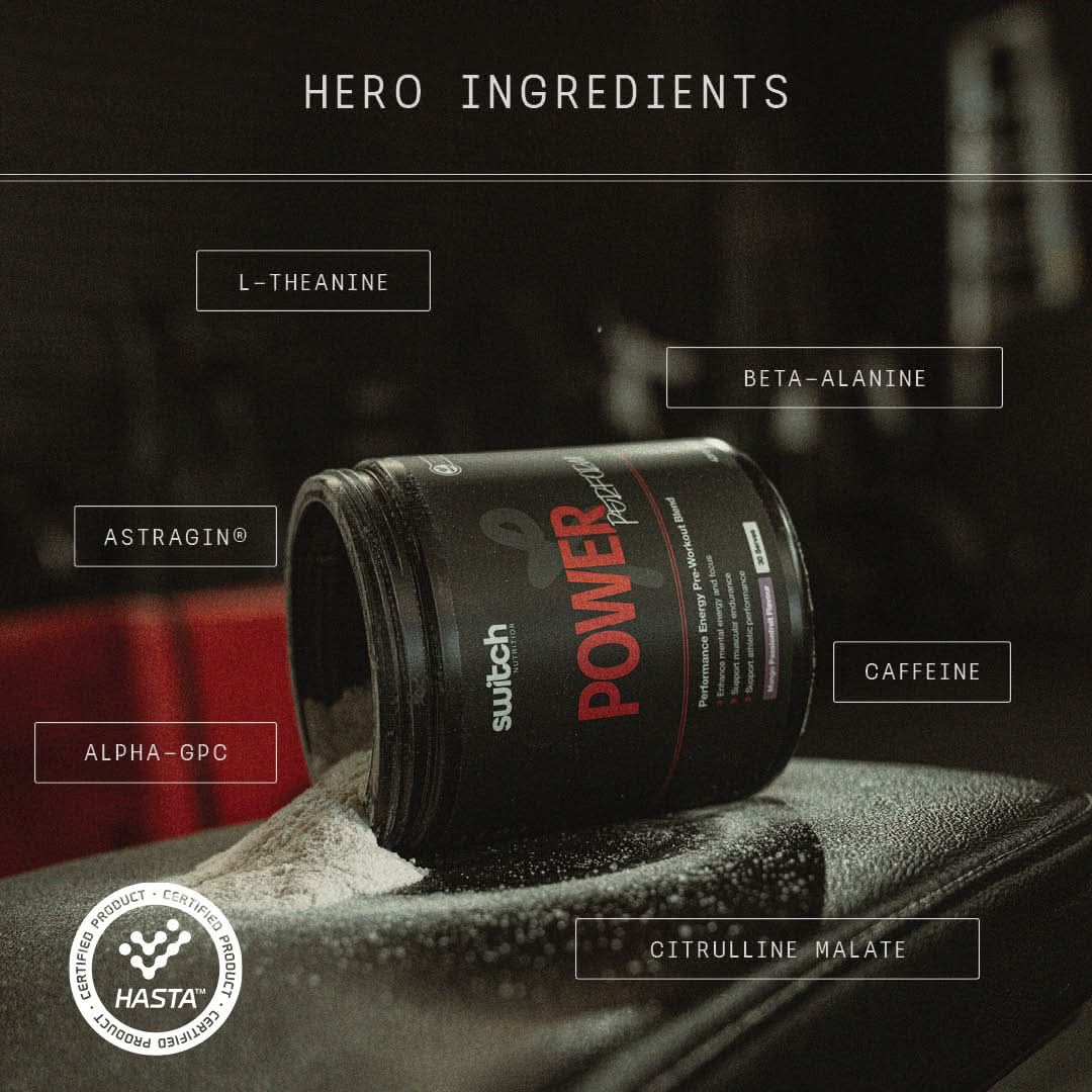 Power Perform Pre-Workout Blend - Strawberry Kiwi - 30 Serves - Image 3