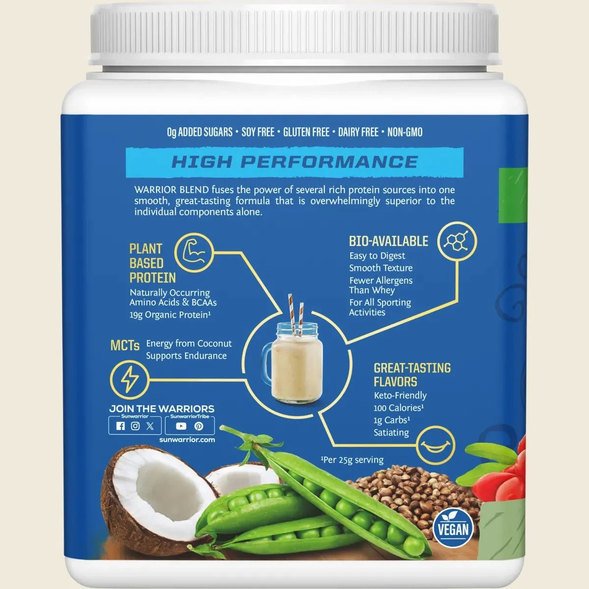 Protein Powder Warrior Blend Unflavoured 375g - Image 4