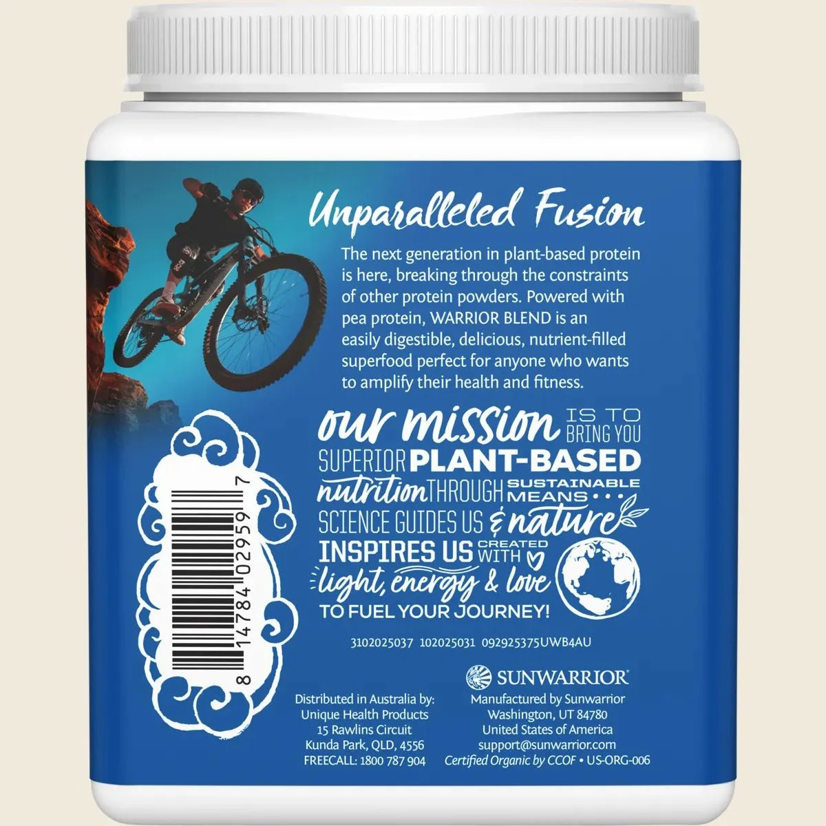 Protein Powder Warrior Blend Unflavoured 375g - Image 5