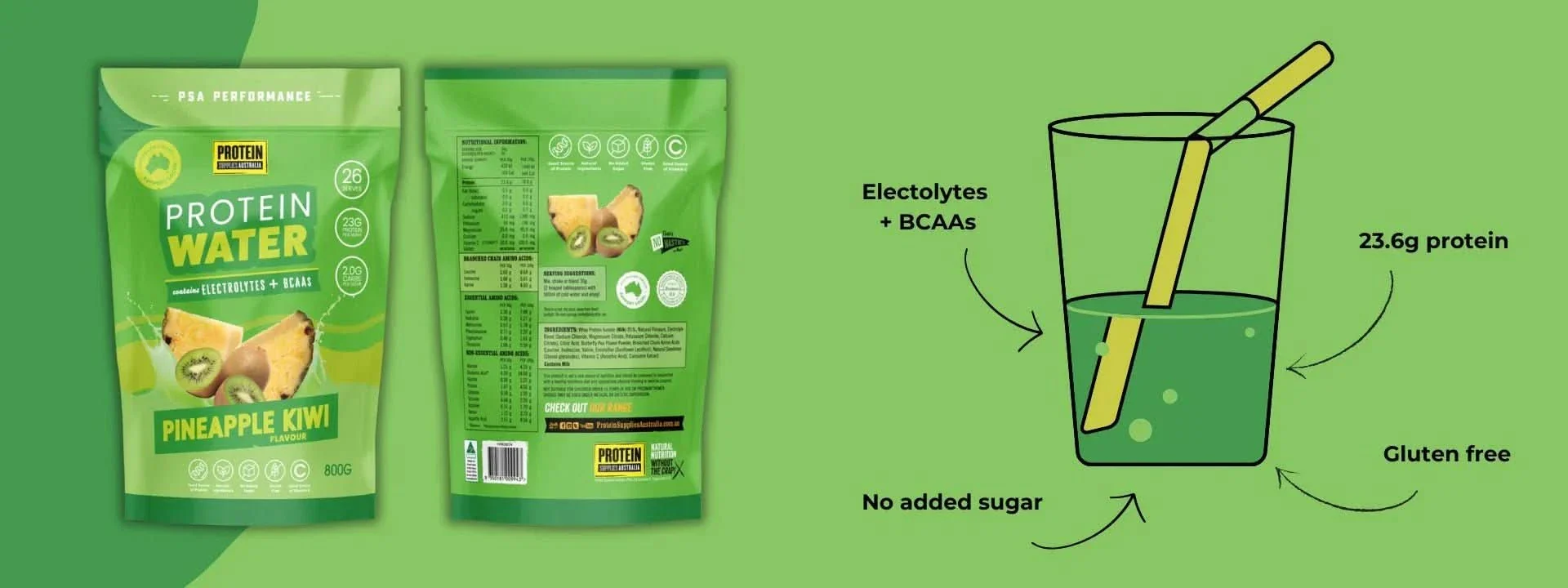 Protein Water - Pineapple Kiwi - 800g - Best Before 24 Jan 2026 - Image 3