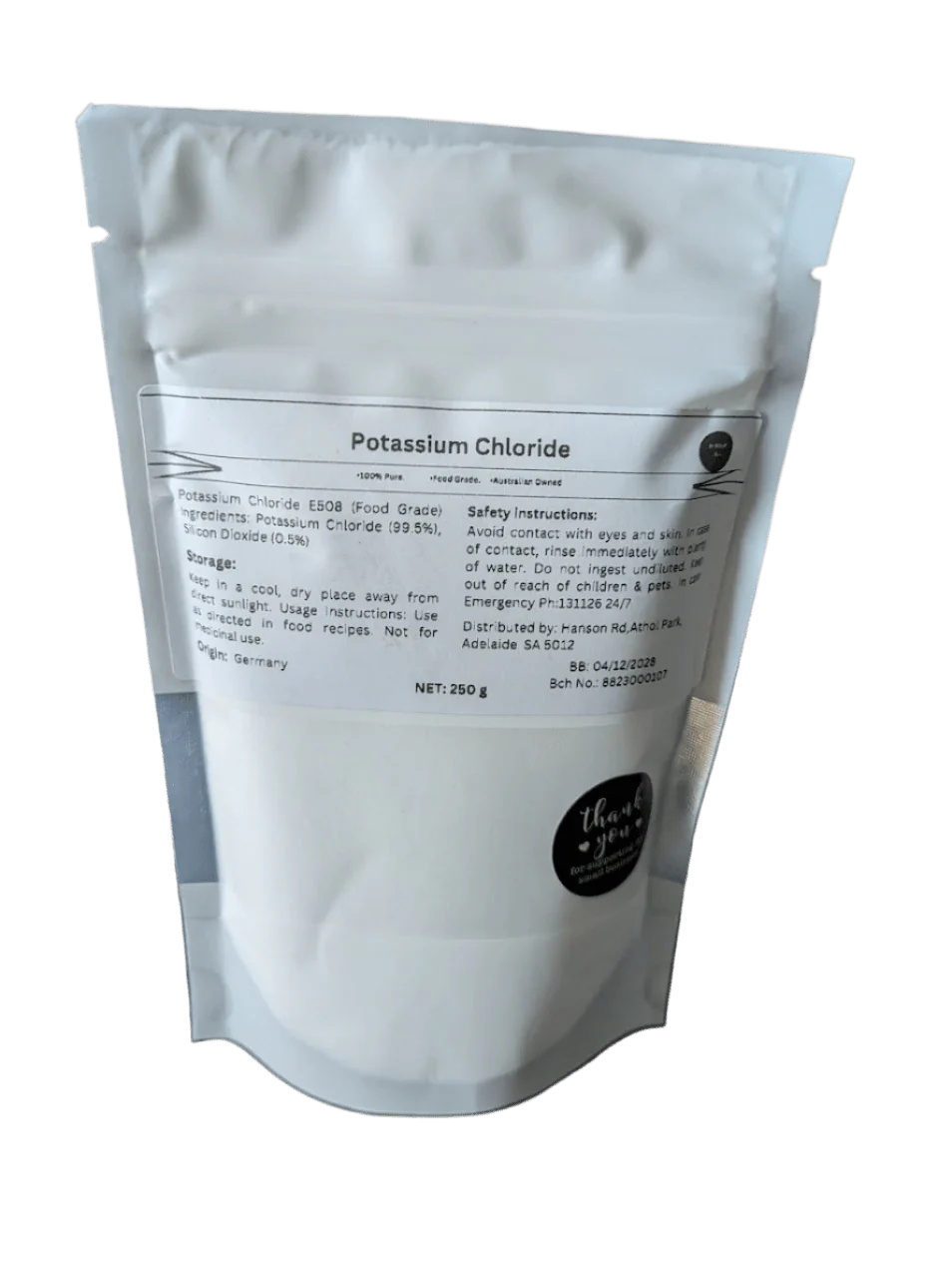 Potassium Chloride Powder - 250g