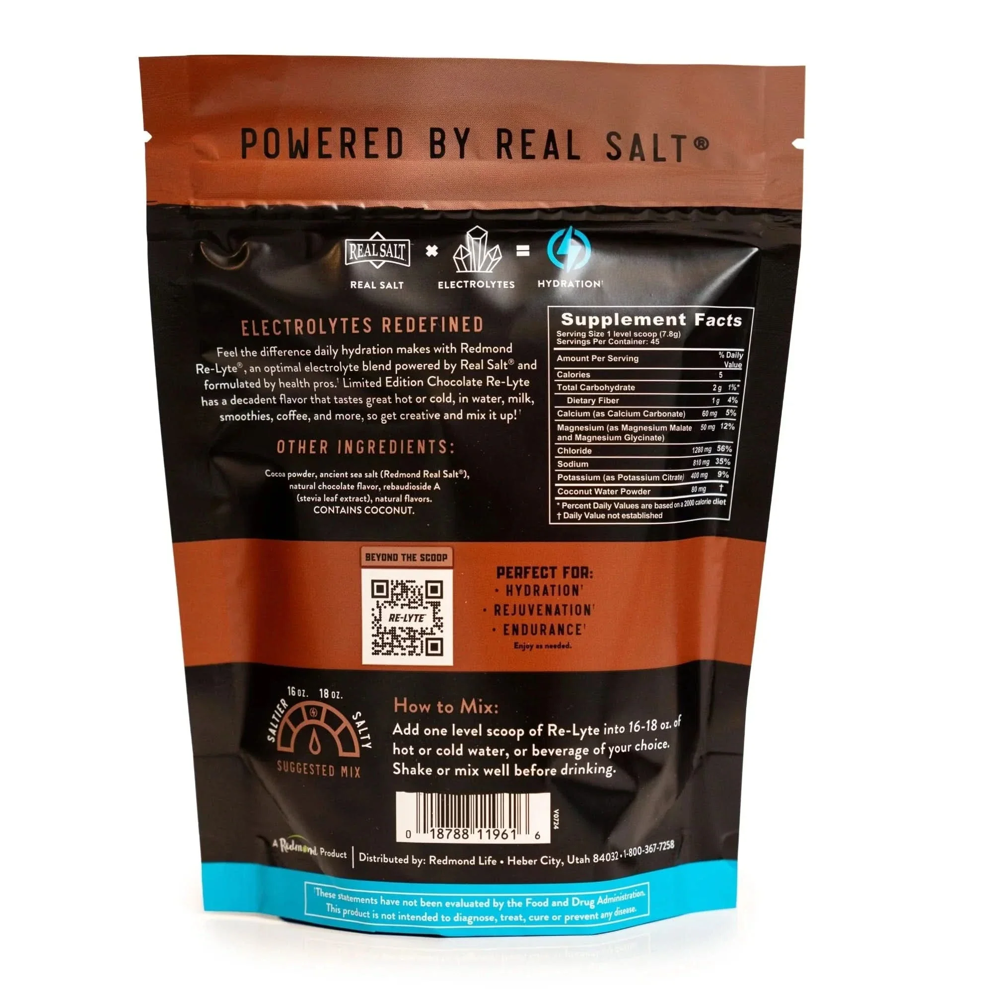 Re-Lyte Electrolyte Mix - Chocolate - Pouch - 45 Serves - Limited Edition - Image 2