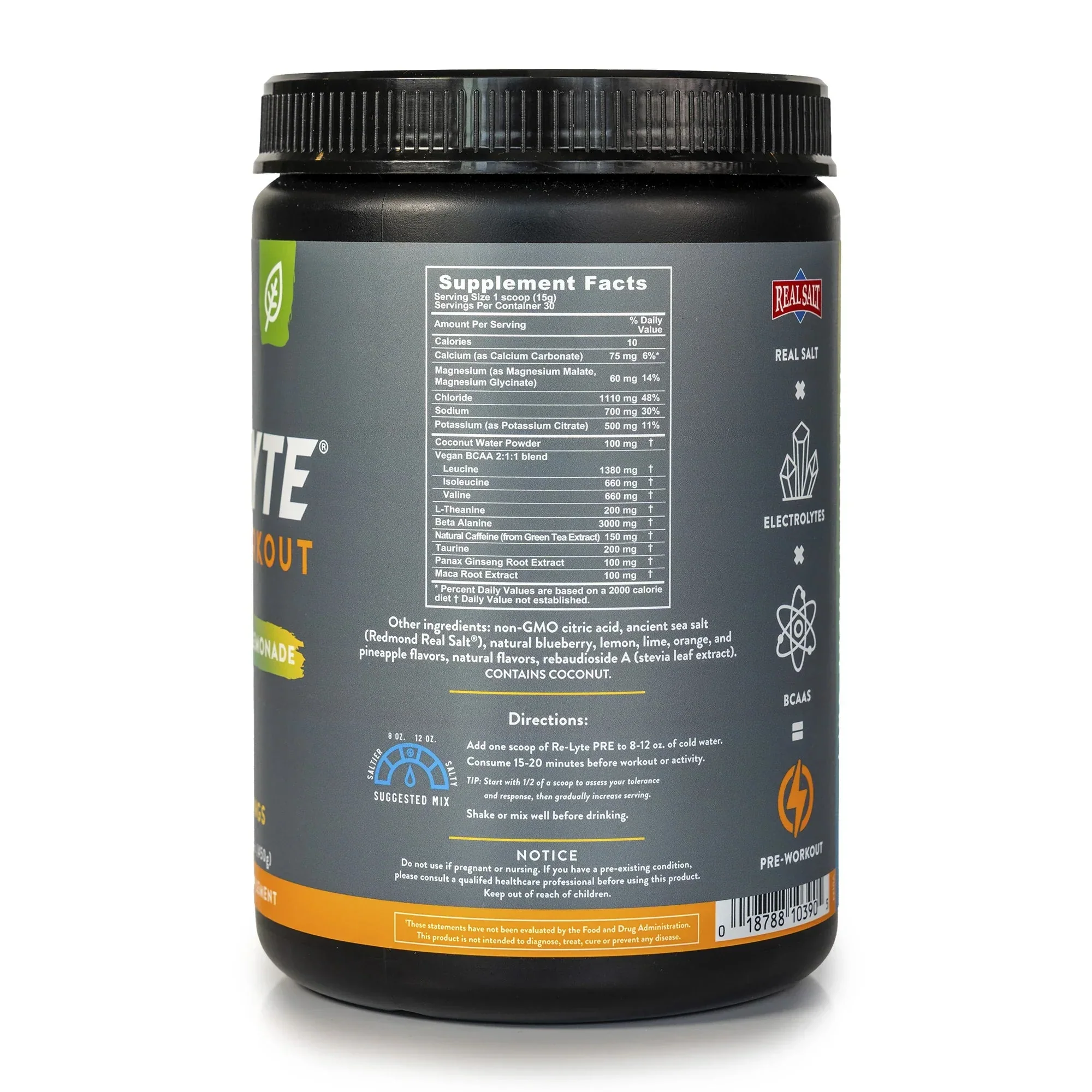 Re-Lyte Pre-Workout Blueberry Lemonade - Tub - 30 Serves - Best Before 31 Jan 2026 - Image 4