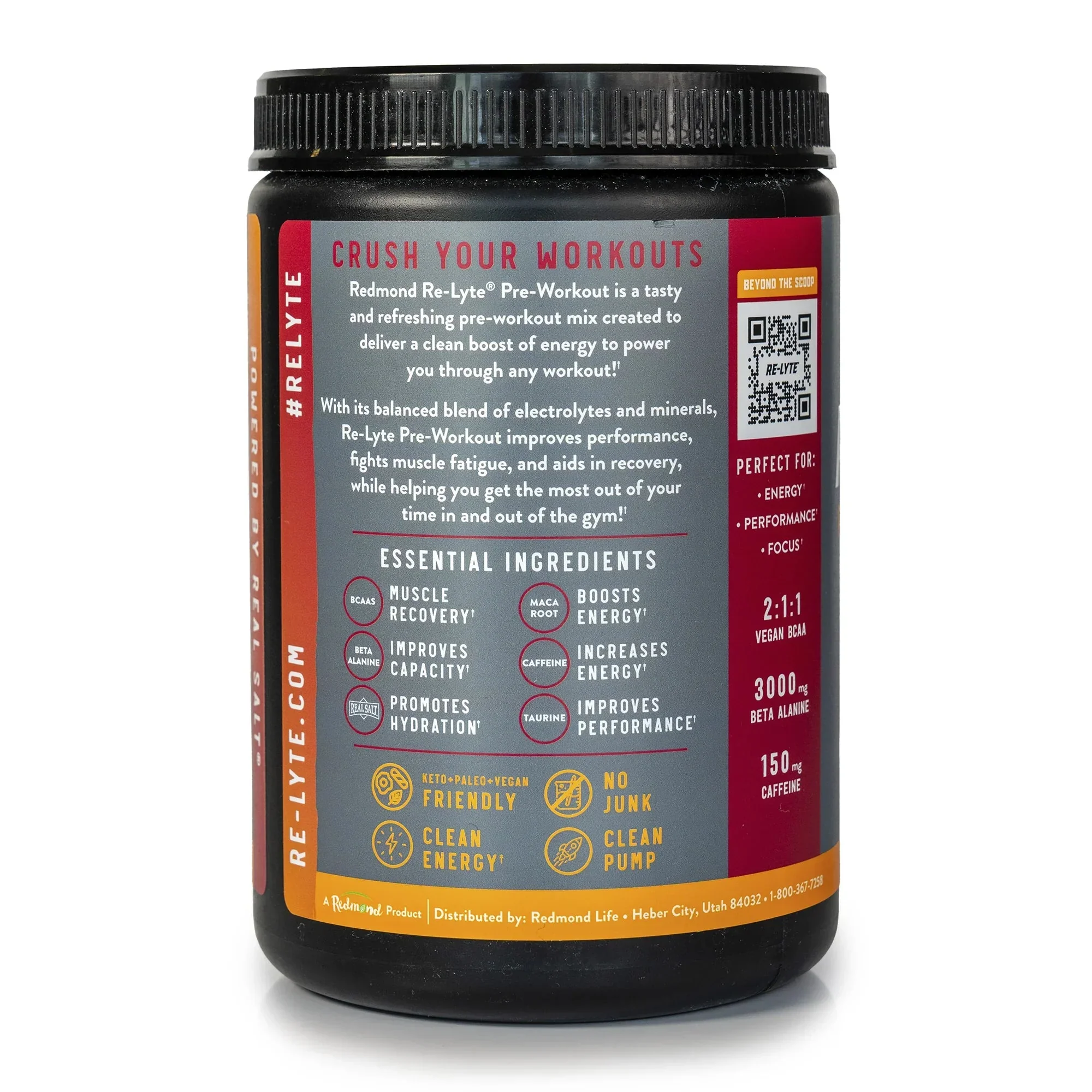 Re-Lyte Pre-Workout Peach Mango - Tub - 30 Serves - Best Before 31 Jan 2026 - Image 4