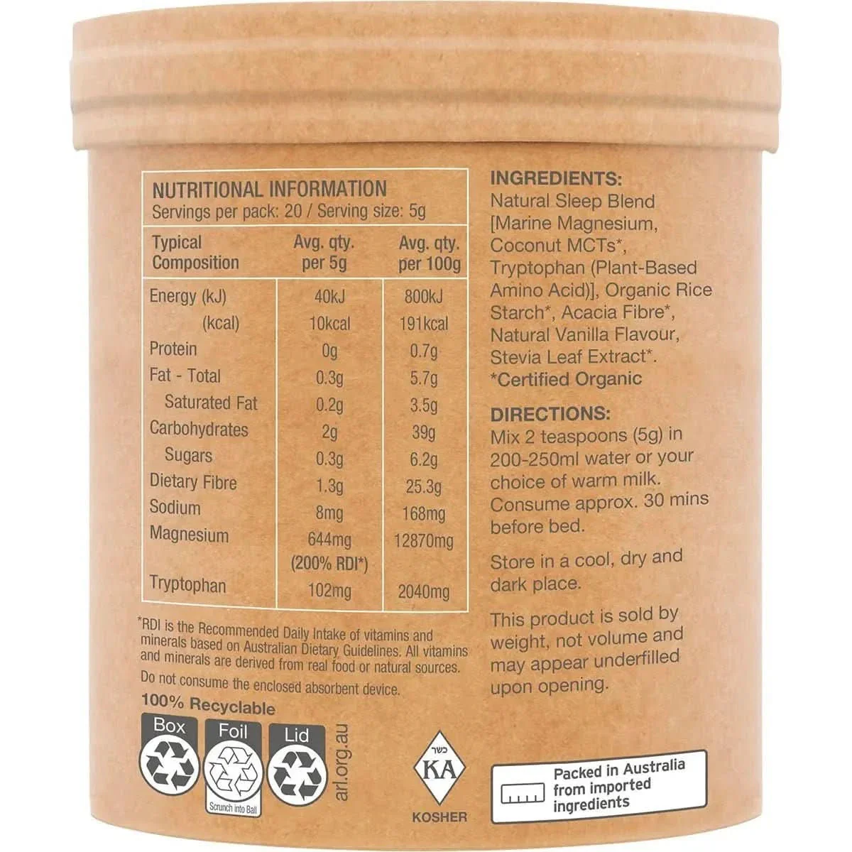 Sleep Magnesium - Dreamy Vanilla - 100g - Image 2