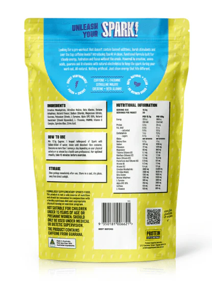Spark Pre-workout - Blue Raspberry - 250g - Image 2
