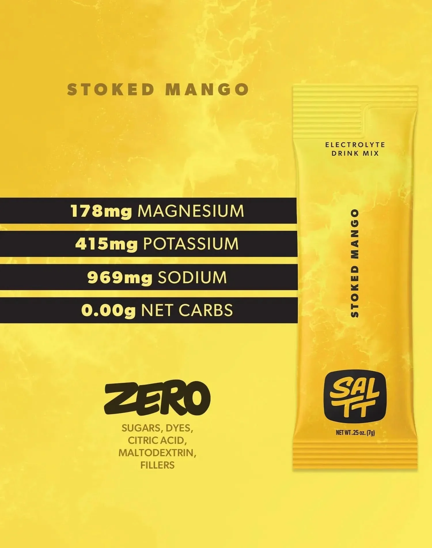 Stoked Mango Electrolyte Drink Mix - 30 Sticks - Image 3