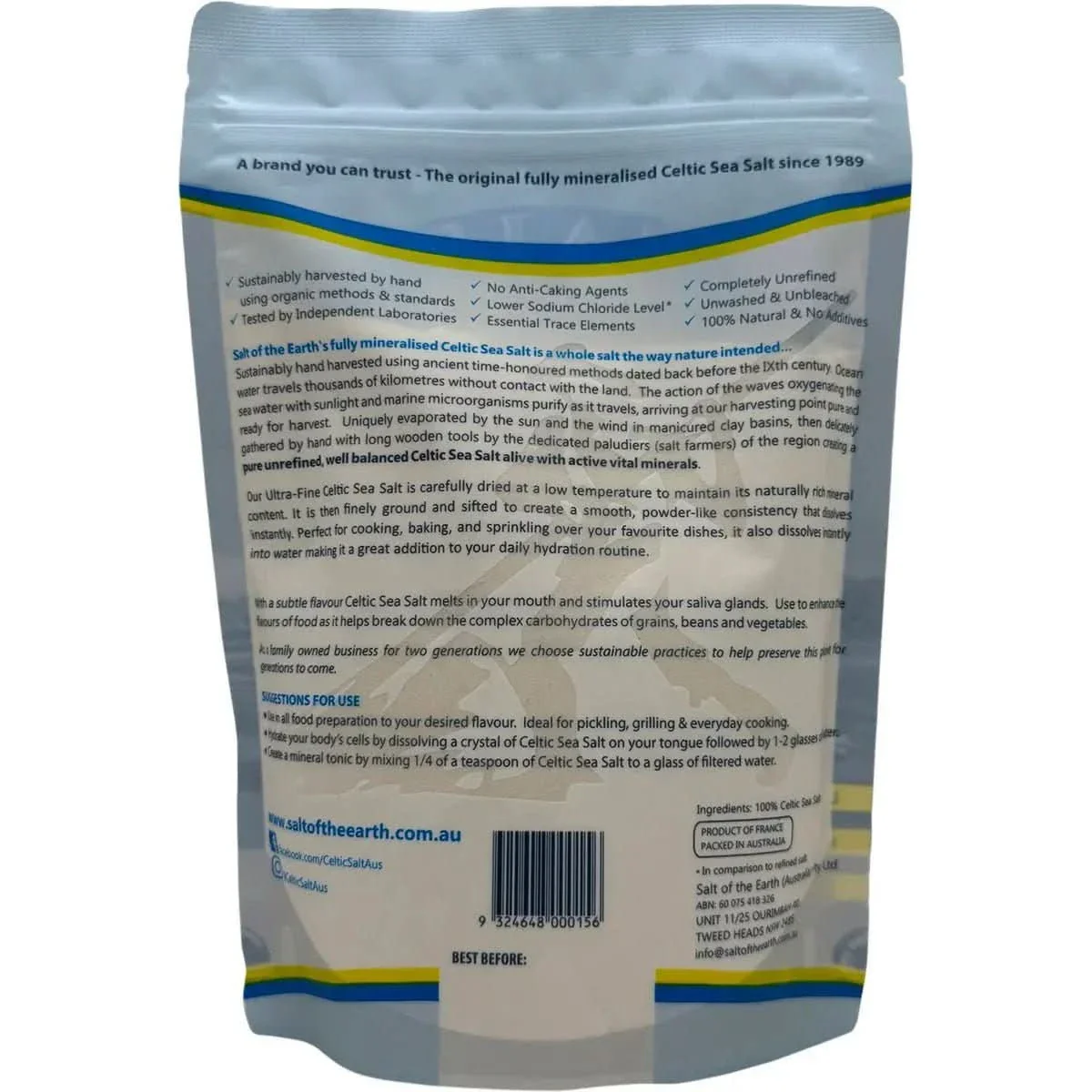 Ultra Fine Ground Celtic Sea Salt - 650g - Image 2