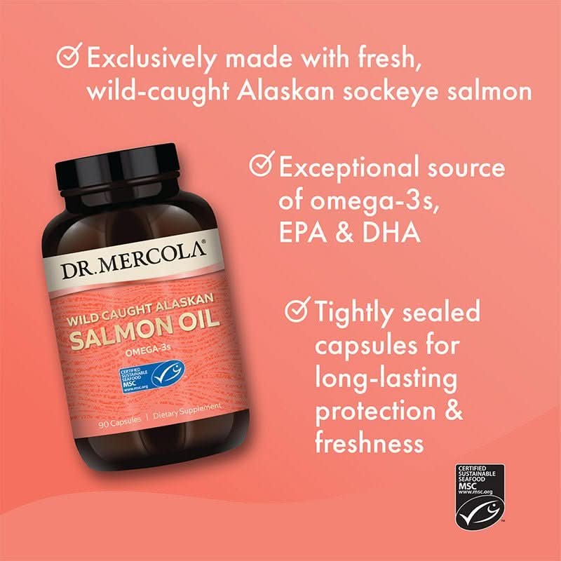 Wild Caught Alaskan Salmon Oil - 90 Capsules - Image 3