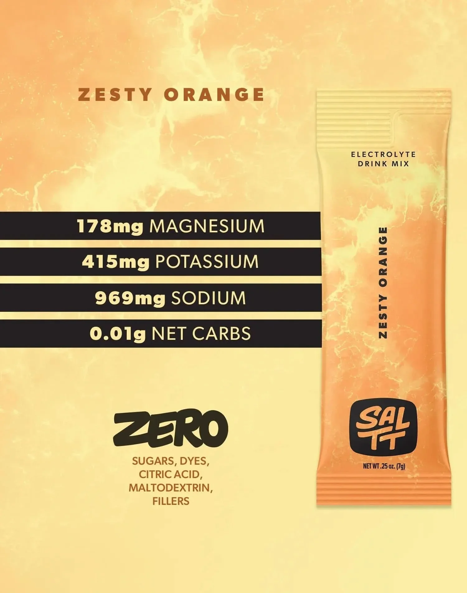 Zesty Orange Electrolyte Drink Mix - 30 Sticks - Image 3
